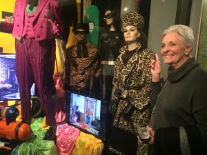 Lee Meriwether on the right, next to her own likeness. Photo by Karen Salkin.