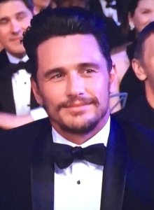 This perfectly captures James Franco's face when his name was called-off as a nominee.  It shows such pain, and sort-of shame at being there, while trying to put on a brave front.  Photo by Karen Salkin.