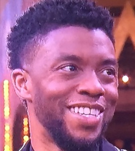 Chadwick Boseman and his teeth that are in great need of fixing.  Photo by Karen Salkin.