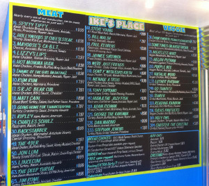 Just part of the Ike's Place menu!!!
