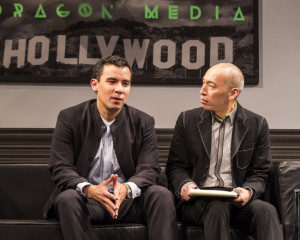 Conrad Ricamora and Francis Jue, the latter playing the role of the playwright, Da id Henry Hwang. Photo by Craig Schwartz.