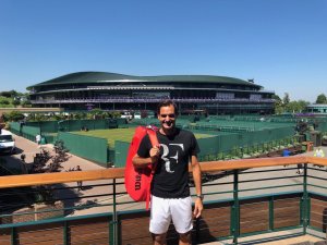 Roger Federer has arrived in Wimbledon.
