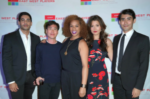 The cast of As We Babble On at the opening night post-show reception. Photo by Steven Lam.