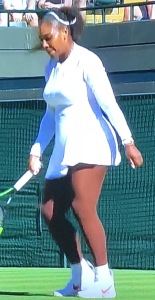 Serena Williams' tights and long sleeves! Photo by Karen Salkin.