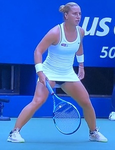 This is the kind of stuff you're missing out on if you don't follow me on Twitter! Dominika Cibulkova's unfortunate choice of underwear.   Photo by Karen Salkin, as is the big one at the top of this page.