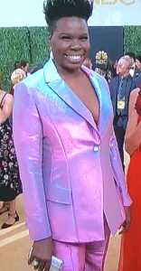 Leslie Jones' Sleeping Beauty-colored suit, which my mouth watered over! Photo by Karen Salkin.