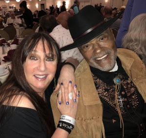 Karen Salkin and Rosey Grier.   Photo by Diane Levine.