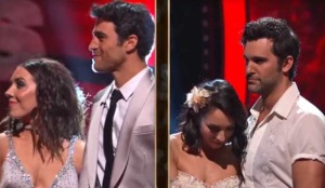 The two couples who got eliminated in the semi-final--Joe, the worst one on the left, and the best one, Juan Pablo, on the right.