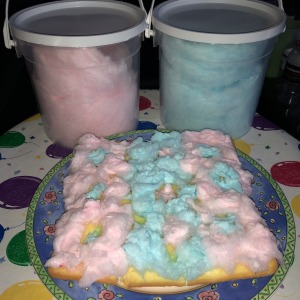 The Cotton Candy Cake, featuring  its main components. Photo by Karen Salkin.
