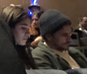 James Franco, with his girlfriend to his right.  They're so connected, right? Photo by INAM staff.