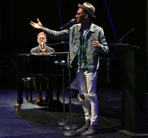 Matt Gould on piano, and Griffin Matthews. Photo by Karen Salkin.