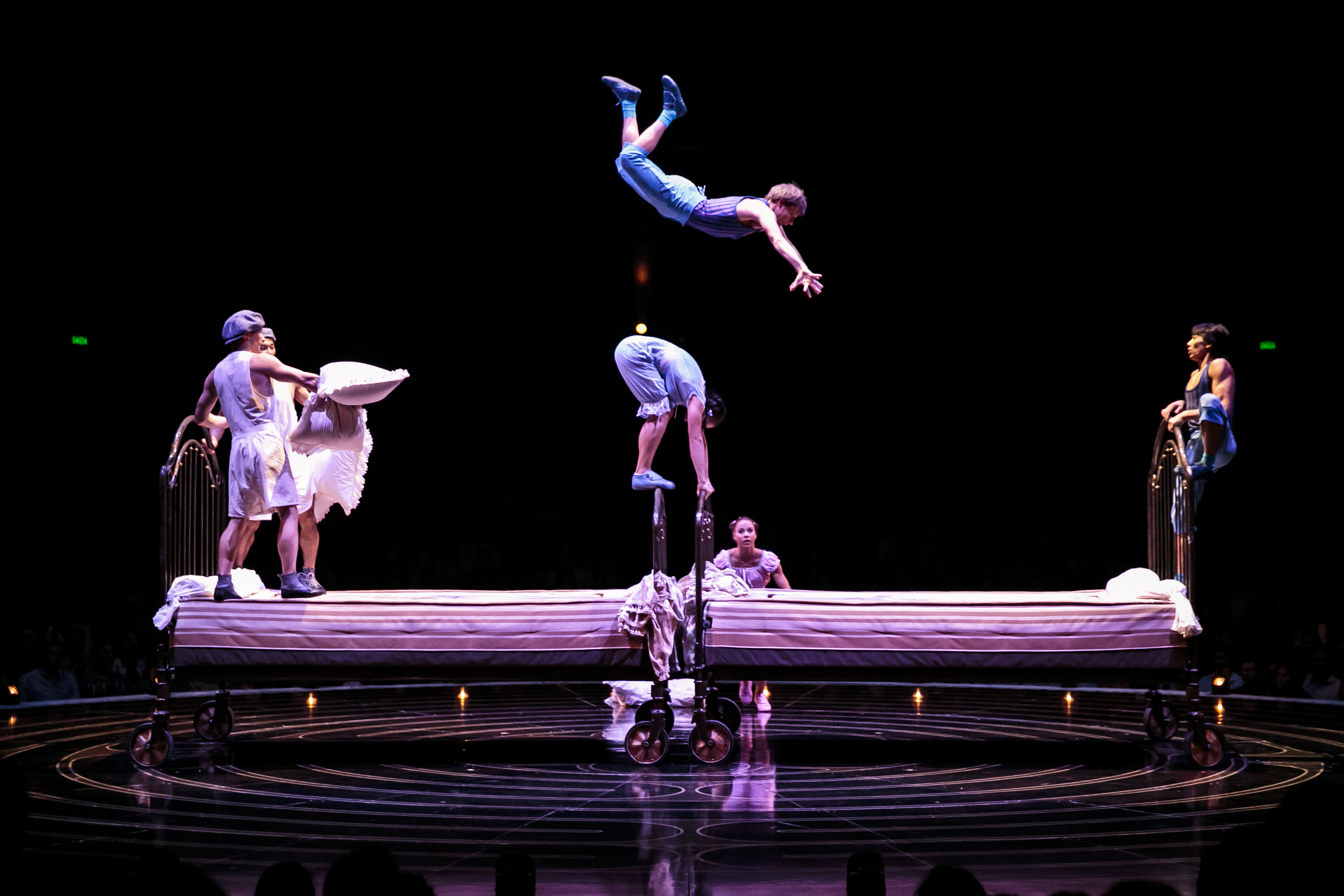 The trampoline act. Photo courtesy of Cirque du Soleil.