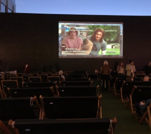 The screen on the Montalban Rooftop. Photo by Karen Salkin.