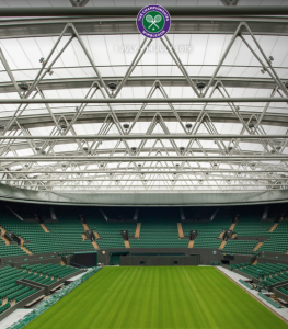Centre Court, with the roof closed.