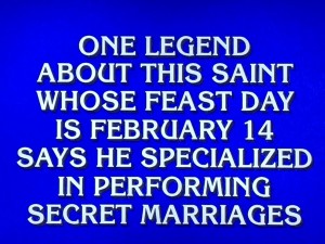 This was a question on Jeopardy last night.  I bet every single one of you can figure-out the answer.  So my Valentine's gift to all of you is this, to make you feel smart!