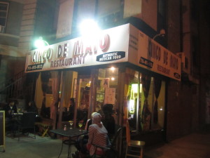 Cinco de Mayo restaurant in Brooklyn, New York. Photo by Karen Salkin.