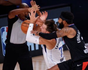 Just one aspect of the flagrant foul.  This was right after Morris hit Doncic on the top of his head...twice!