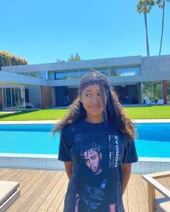 Naomi Osaka at her seven million dollar mansion, which she bought from Nick Jonas!