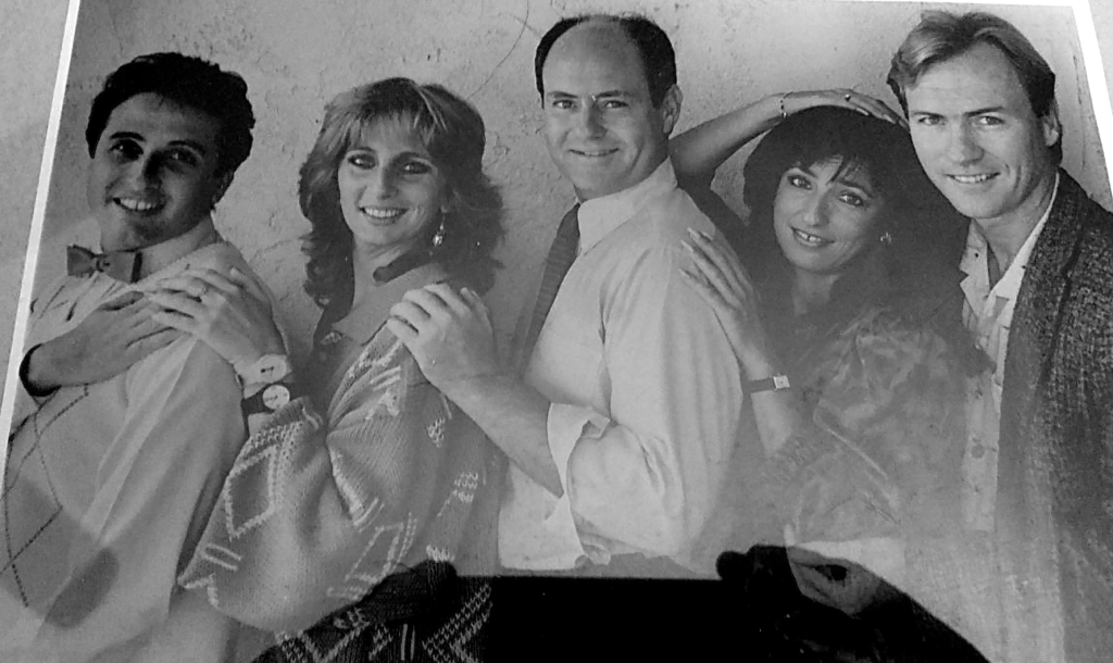 The Laugh Factory Ensemble improv troupe: (L-R) Howie Teichman, Karen Salkin, forgot his name completely, Susie someone, and Tim McLaughlin. Photo courtesy of Howard Teichman.