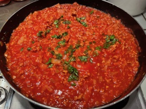 The final stage of the sauce.  Photo by Karen Salkin, as is the one at the top of this article.