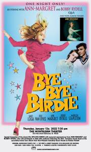 The poster for this special showing of Bye Bye Birdie on January 13, 2021.
