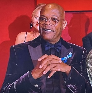 One of the  three recipients of special Oscars the night before, (along with Elaine May and Liv Ullman,) Samuel L. Jackson. Photo by Karen Salkin.