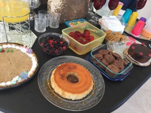 The scrumptious desserts at one of our  famous Malibu Easter brunches, with Jello eggs made by none other than moi. Photo by Karen Salkin.