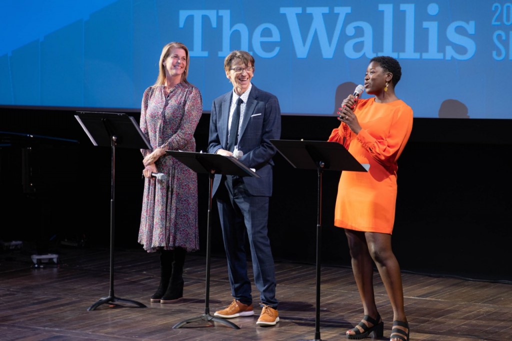 The Wallis’ Executive Director and CEO Rachel Fine; Associate Artistic Director Coy Middlebrook; and Program Manager Camille Jenkins. Photo by DVR Productions.