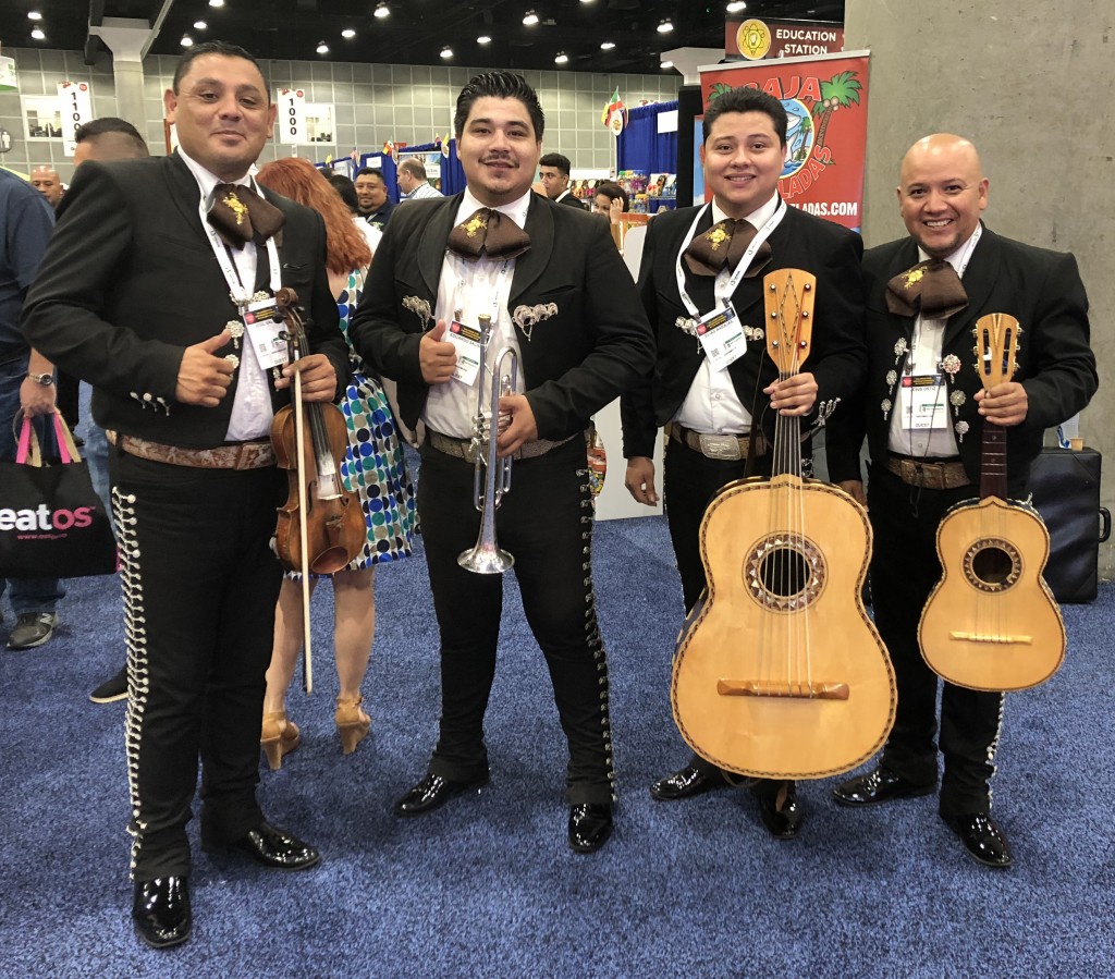 The mariachi band who entertained at the Mexican food fete in 2019. Photo by Karen Salkin.
