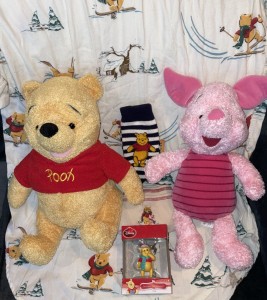 Some of my Winnie the Pooh gifts from Mr. X. (And Clarence!) Photo by Karen Salkin.