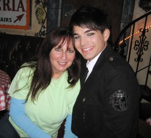 Karen Salkin and Adam Lambert. We included this pic just for fun. We were at a party after one of Adam's pre-fame performances. It's where I tried to convince him that he needed to be on American Idol.