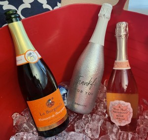 There was so much champagne, but this trio was the prettiest. Photo by Karen Salkin.