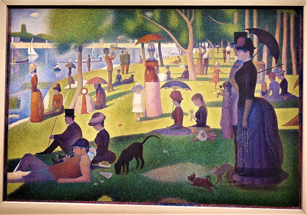 The actual Georges Seurat painting that hangs in the Art Institute of Chicago.