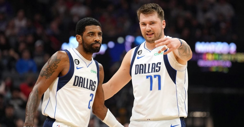 Now teammates, Kyrie Irving and Luka Doncic.