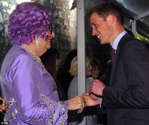 Dame Edna with a young Prince William, who obviously finds her as hilarious as the rest of the world does!