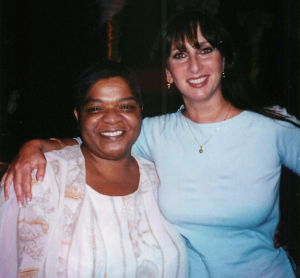 Nell Carter and Karen Salkin at the Chabad Telethon in the early aughts. Photo by Carole Goebels.