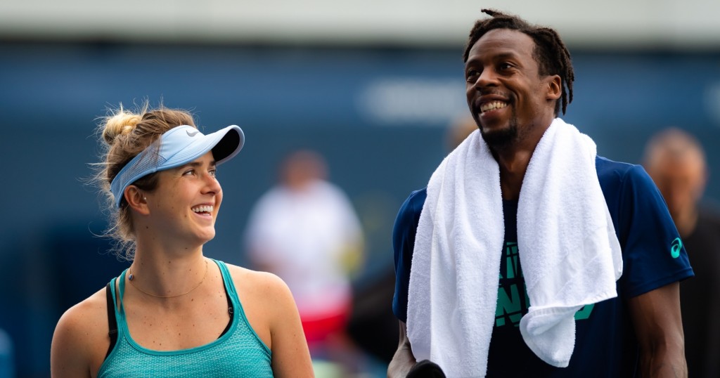 Elina Svitolina and Gael Monfils, having their usual fun time.