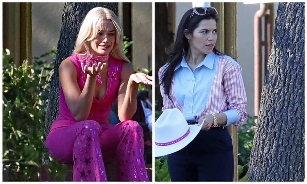 Margot Robbie as Barbie and America Ferrera as her preachy and confusing former owner.