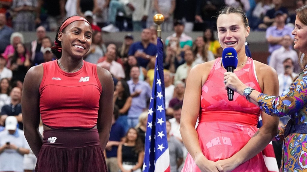 US Open Chamion Coco Gauff and the very gracious runner-up, Aryna Sabalenka.