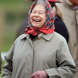 A perfect pic of Queen Elizabeth's happiness.