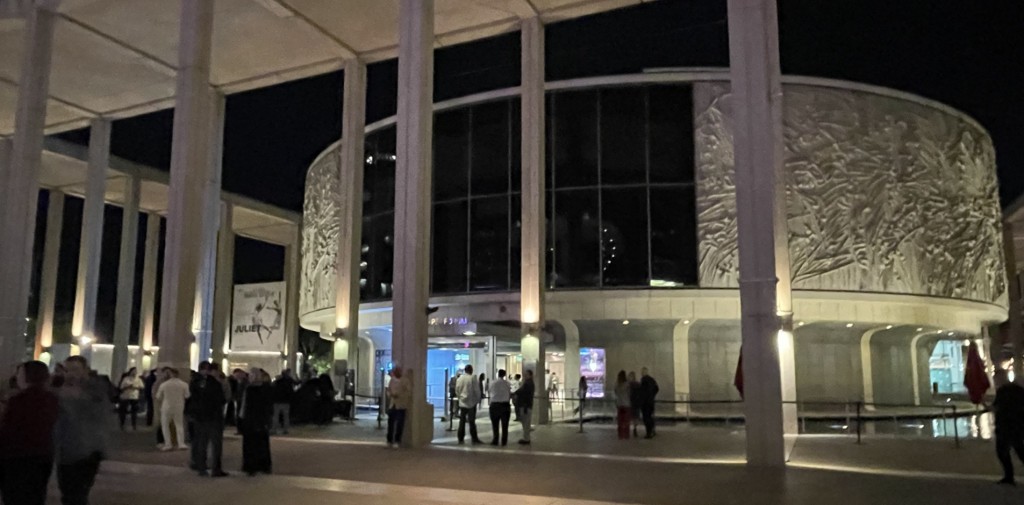 How great to see the wonderful Mark Taper Forum lit up again. Photo by Karen Salkin.