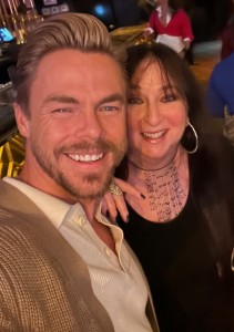 Since Derek couldn't make it to this year's show, here's a pic of Derek Hough and Karen Salkin at the 2022 World Choreography Awards. One of the live dance numbers in this year's show. Photo by Derek Hough.