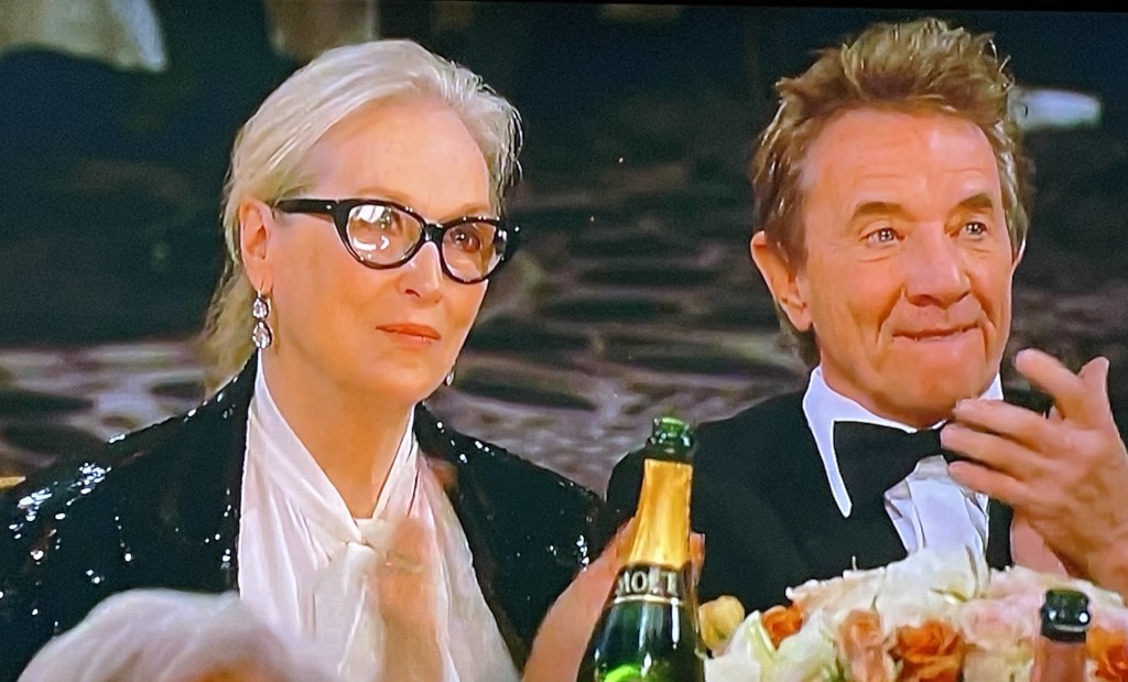 Co-stars Meryl Streep and Martin Short, who we really do wish were dating! It's also the absolute best they both have ever looked! Photo by Karen Salkin.