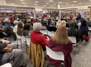 Just the front center section of the crowd at Debbie Gendler's book signing. It went all the way back, and to the sides! Photo by Karen Salkin.