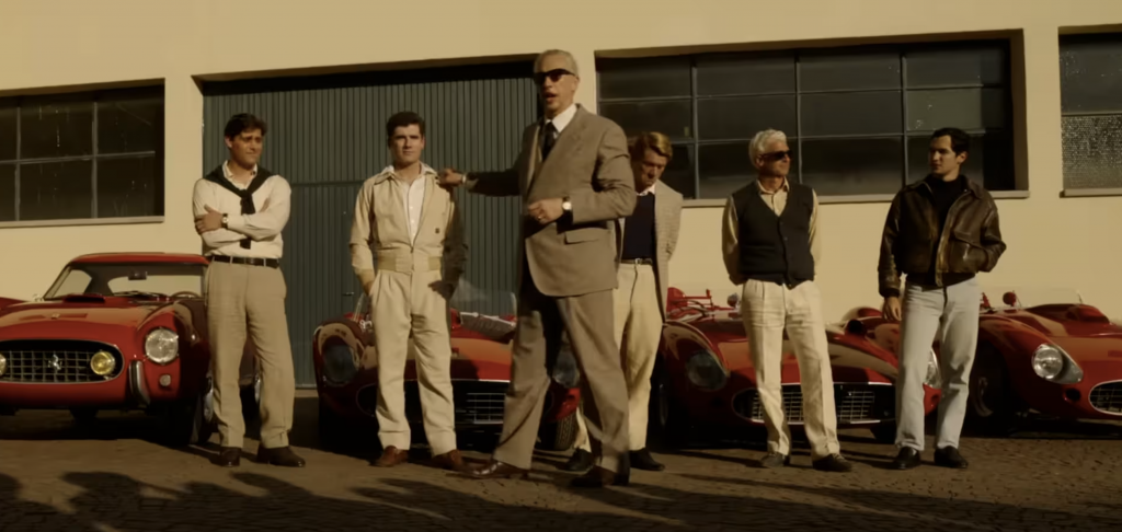 All drivers in this pic--Adam Driver in the middle, with all his Ferrari drivers.