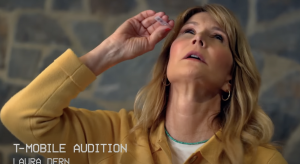 ...and then Laura Dern copying Karen Salkin in a new 2024 T-Mobile Super Bowl ad!