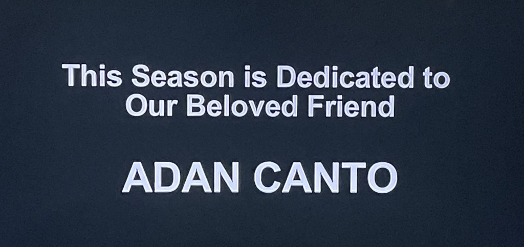 The end card on the Season Three premiere episode of The Cleaning Lady. Photo by Karen Salkin.