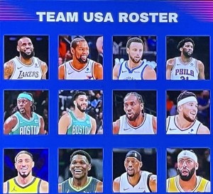 USA Olympics Basketball Team...for now. Photo by Karen Salkin.