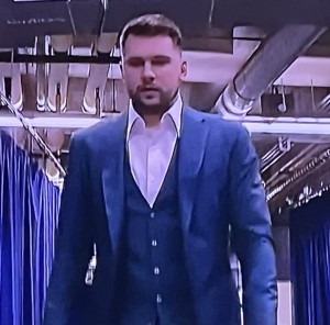Beautiful Luka Doncic, whose Mavs I hope will win  the Championship. Photo (and drooling) by Karen Salkin.