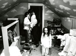 Jordon Hudson and her parents, (the mother is significantly older than the father, by the way,) in a bedroom when she was a youngster.